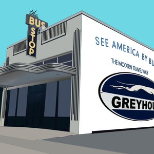 Old greyhound bus station