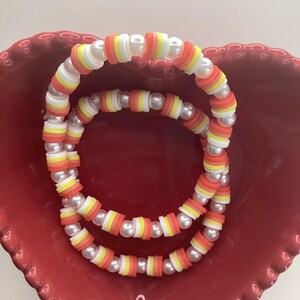 Pearls in the sunset bracelet