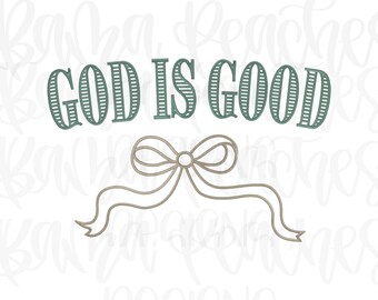 God is good embroidery file, PRAY embroidery download, Chirstian embroidery download, BOW EMBROIDERY