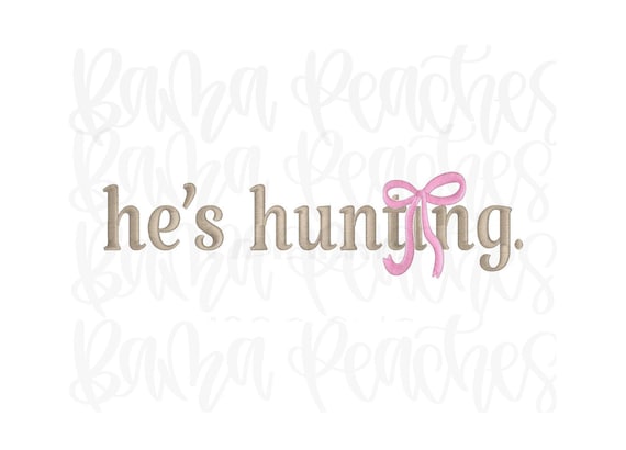 He's Hunting machine embroidery