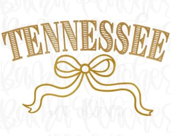 Tennessee Bow Embroidery Download