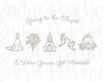 Going to the Chapel Doves, machine embroidery download