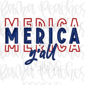MERICA YALL 3D PUFF embroidery download, Merica Puff hat design, Puff embroidery download