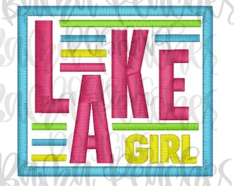 Lake Girl Hat embroidery download