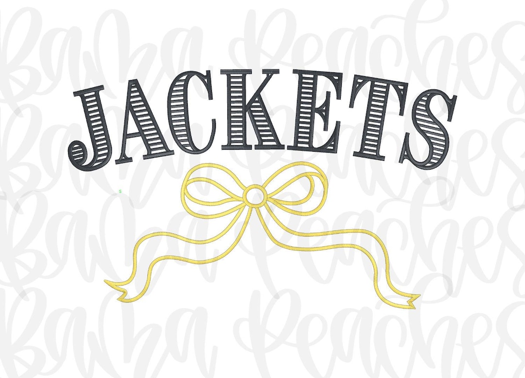 Jackets Bow, Machine Embroidery - Etsy