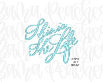This is the Life left chest embroidery download