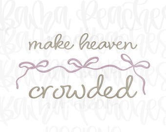 Make HEAVEN crowded embroidery download, Chirstian embroidery download, Pray for America