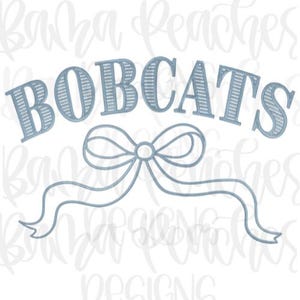 Bobcats Bow Embroidery Download