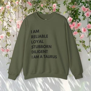 Taurus Zodiac Crewneck Sweatshirt, Astrology Gift for Her, Horoscope Sweater, Taurus Shirt, April May Birthday Present, Zodiac Sign Clothing