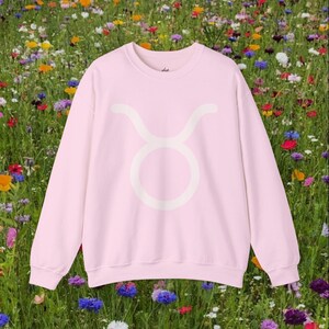 Taurus Zodiac Crewneck Sweatshirt, Astrology Gift for Her, Horoscope Sweater, Taurus Shirt, April May Birthday Present, Zodiac Sign Clothing