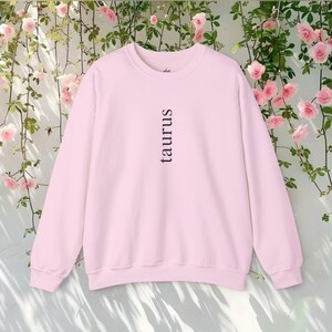 Taurus Zodiac Crewneck Sweatshirt, Astrology Gift for Her, Horoscope Sweater, Taurus Shirt, April May Birthday Present, Zodiac Sign Clothing
