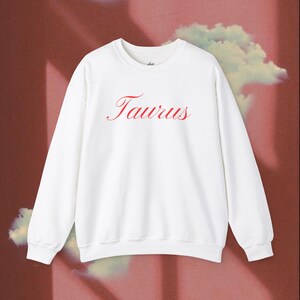 Taurus Zodiac Crewneck Sweatshirt, Astrology Gift for Her, Horoscope Sweater, Taurus Shirt, April May Birthday Present, Zodiac Sign Clothing