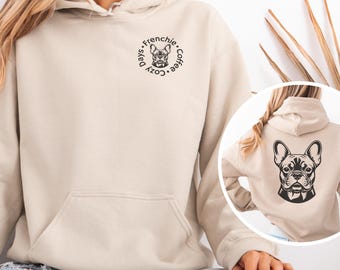 French Bulldog Coffee Cozy Hoodie | Frenchie Sweatshirt