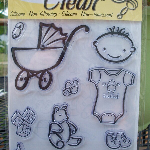 STAMPS HAPPEN Designer Clear Baby Stamps Buy More than One and Get a DISCOUNT