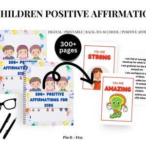 300 afirmaciones positivas para niños: tarjetas imprimibles para inspirar confianza, amabilidad y resiliencia