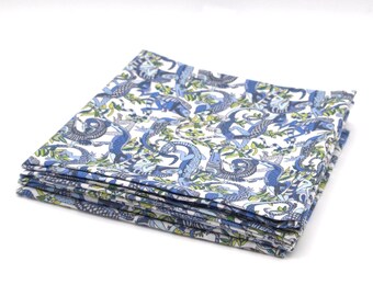 Liberty Tana Lawn Cotton Fabric – Winston Lizard Print, 21" Square Quilting Cotton