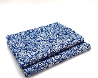 Liberty of London Tana Lawn Cotton – Theodore Manor Cornflower Blue Paisley