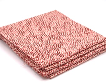 Liberty of London Tana Lawn Cotton – Marco Red Ditsy Floral Fabric (21" Square)