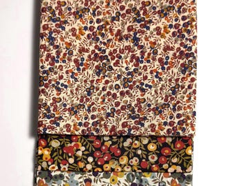 Liberty of London Tana Lawn Cotton – 3 Color Green, Brown and Tan Wiltshire Bundle