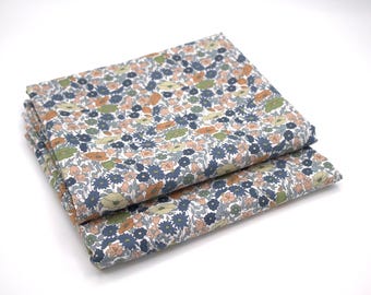 Liberty of London Tana Lawn Cotton – Poppy Forest (B), Blue and Green, 21" square