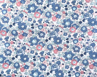 Liberty of London Tana Lawn Betsy Floral Cotton – Half Yard Fabric for Quilting, Dressmaking