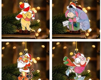 Disney Winnie the Pooh Christmas Ornament Set of 6 - Etsy