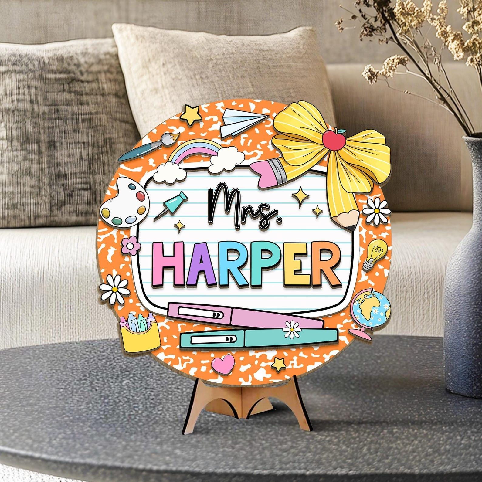 Custom Teacher Door Hanger, Teacher Appreciation Gifts, Classroom Decor ...