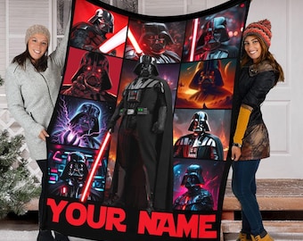 Personalized Darth Vader Fleece Blanket, Disneyland Star Wars Blanket, Christmas Blanket, Birthday Gift Birthday Boy, Cozy Disney Home Decor
