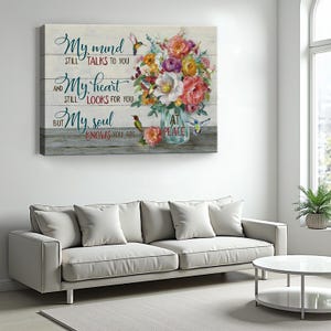Mein Geist spricht still mit Ihnen, Blume im Einmachglas, Himmel Landschaft Leinwanddrucke, Bild von Christus, Jesus Leinwand Gemälde, Jesus Poster