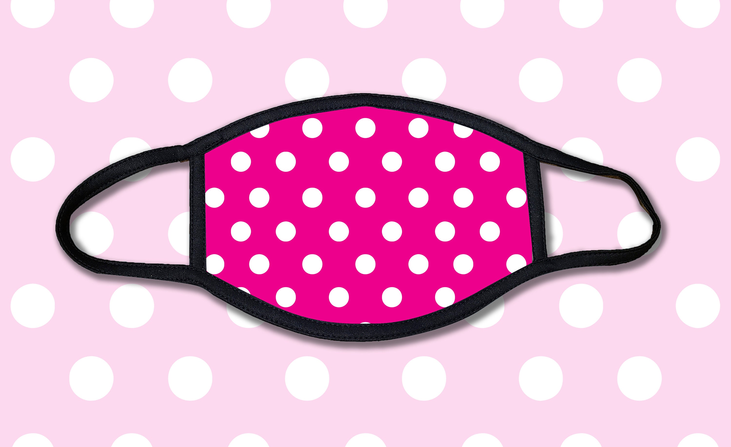 Pink Polka Dot Face Mask Durable washable & reusable Etsy