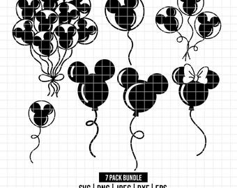 2331 - Paquete de globos Disney SVG, EPS, PNG - Paquete de globos Disney (dtf, clipart, vector). Cumpleaños Disney (dtf). Paquete de globos Mickey (dtf).