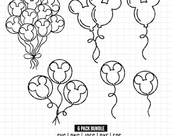 2337 - Disneyy balloons pack SVG, EPS, PNG - Disneey ballons pack dtf clipart vector. Disney birthdays dtf. Mickeyy balloons pack dtf