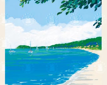 Traverse City Michigan Art Print | Vintage Travel Poster