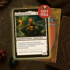 Custom Magic the Gathering Card, Personalised Magic the Gathering Card, Father's Day MTG custom card, Christmas MGT Card,Custom Dad MGT Card