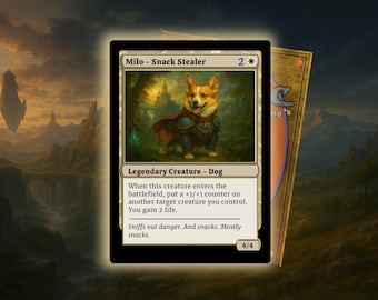 Carta Magic the Gathering, Carta Magic the Gathering personalizzata, Carta MTG per animali domestici, Carta MTG per cani, Regalo MTG, Carta personalizzata per animali domestici fantasy, Carta MTG per gatti