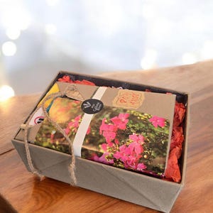 Personalized Mystery Book Box: 3 Thrifted Books, Handmade Bookmark & Notebook