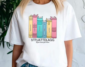 StFuAtTdLaGg Books T-Shirt Design PNG (Digital Download)