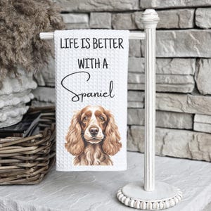 Cadeau cocker anglais pour propriétaire de cocker anglais torchon Cocker spaniel lingette cadeau épagneul maman torchon cadeau de mariage chien maman