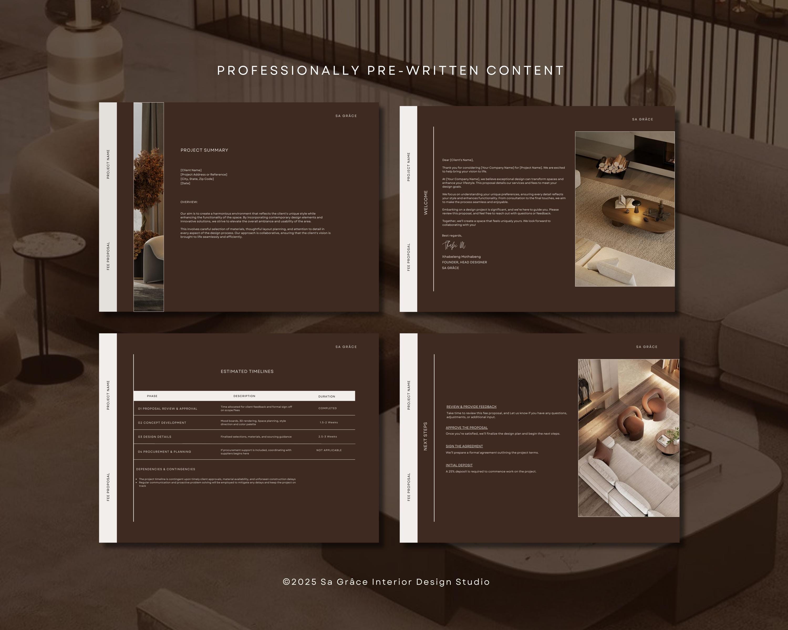 Design Fee Estimate Template | Canva & Powerpoint | Project Quotation ...