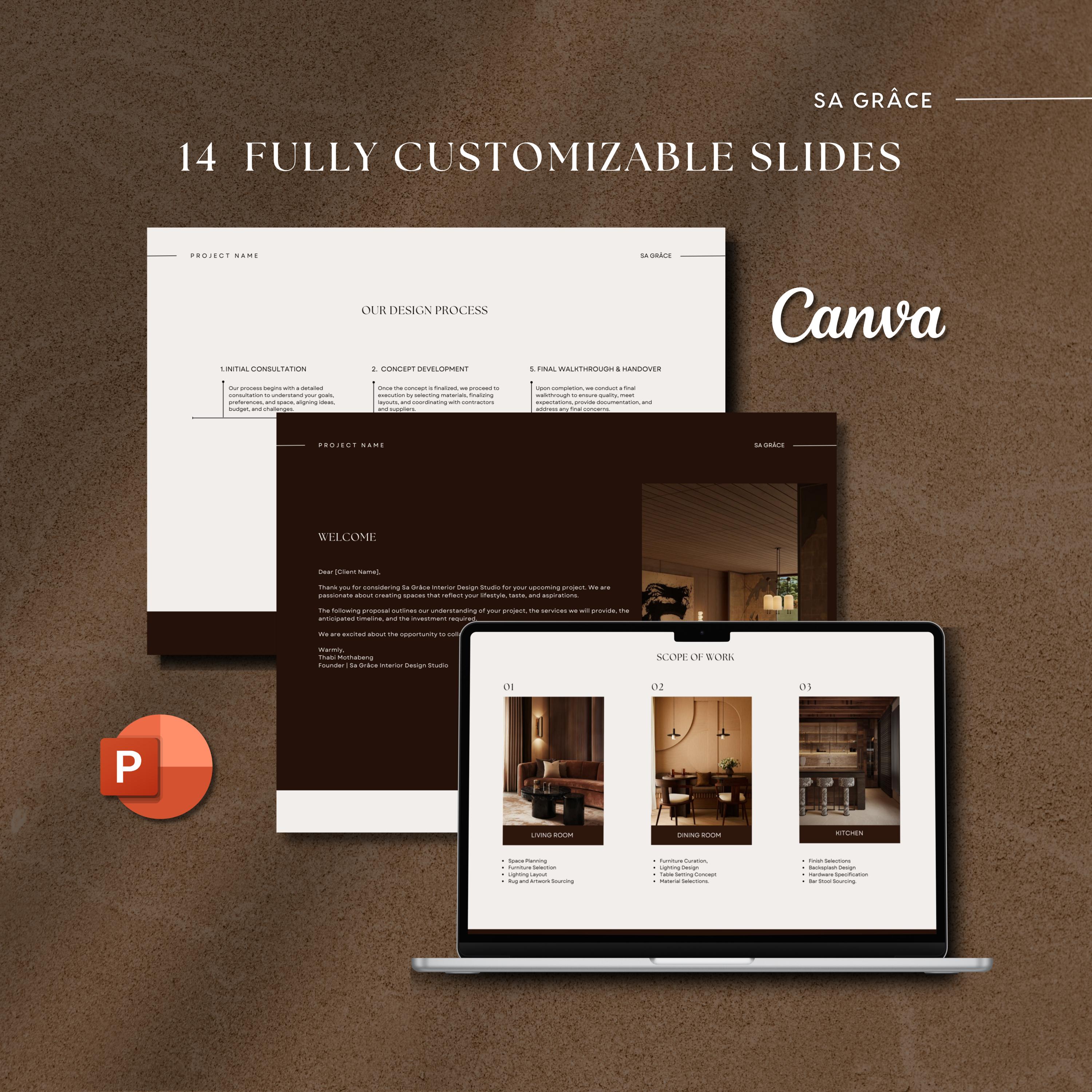 Interior Design Project Proposal Template: Canva & Powerpoint ...
