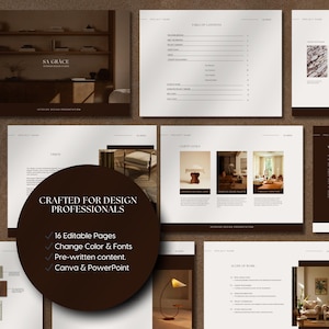 Interior Design Presentation Template: Editable Client Proposal (canva ...