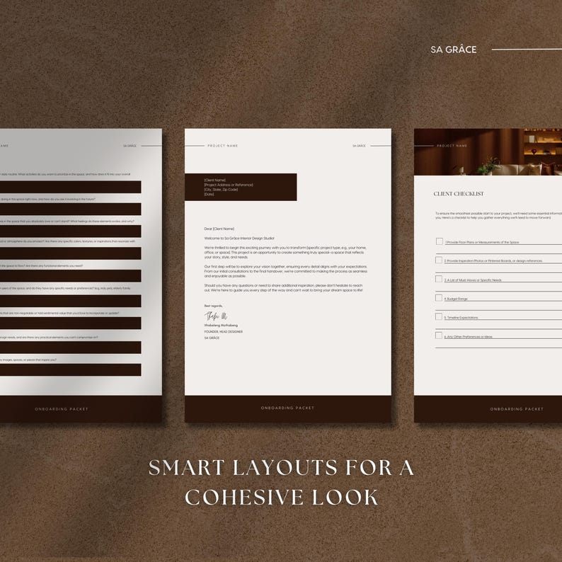 Interior Design Client Onboarding Packet | Luxury and Modern Canva ...