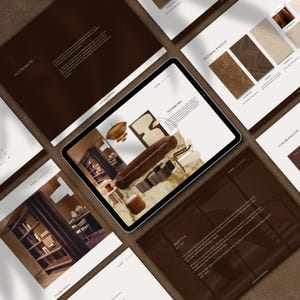 Plantilla de portafolio de diseño de interiores / Presentación lujosa y moderna / Fácilmente editable en Canva y PowerPoint