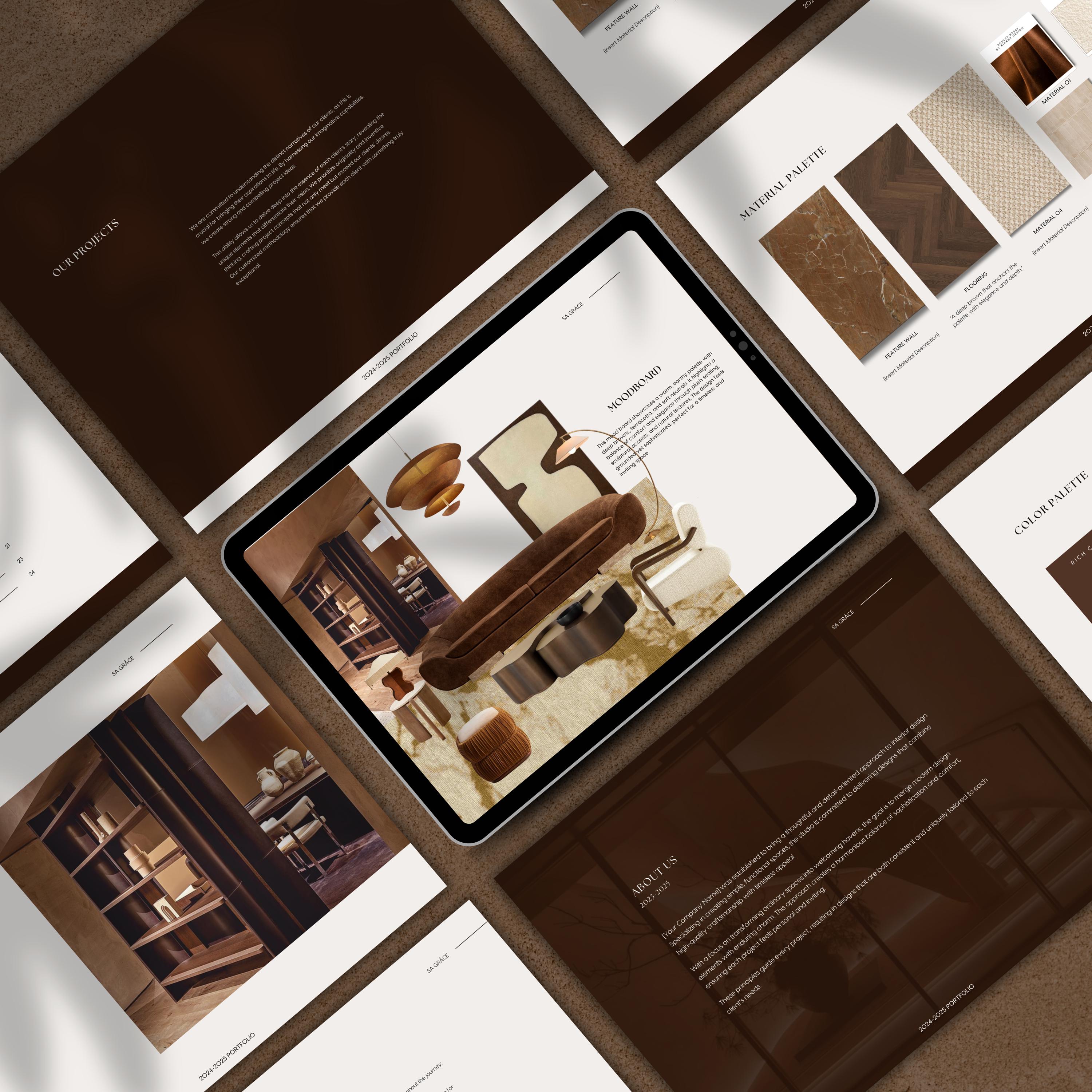 Interior Design Portfolio Template | Luxury and Modern Presentation ...