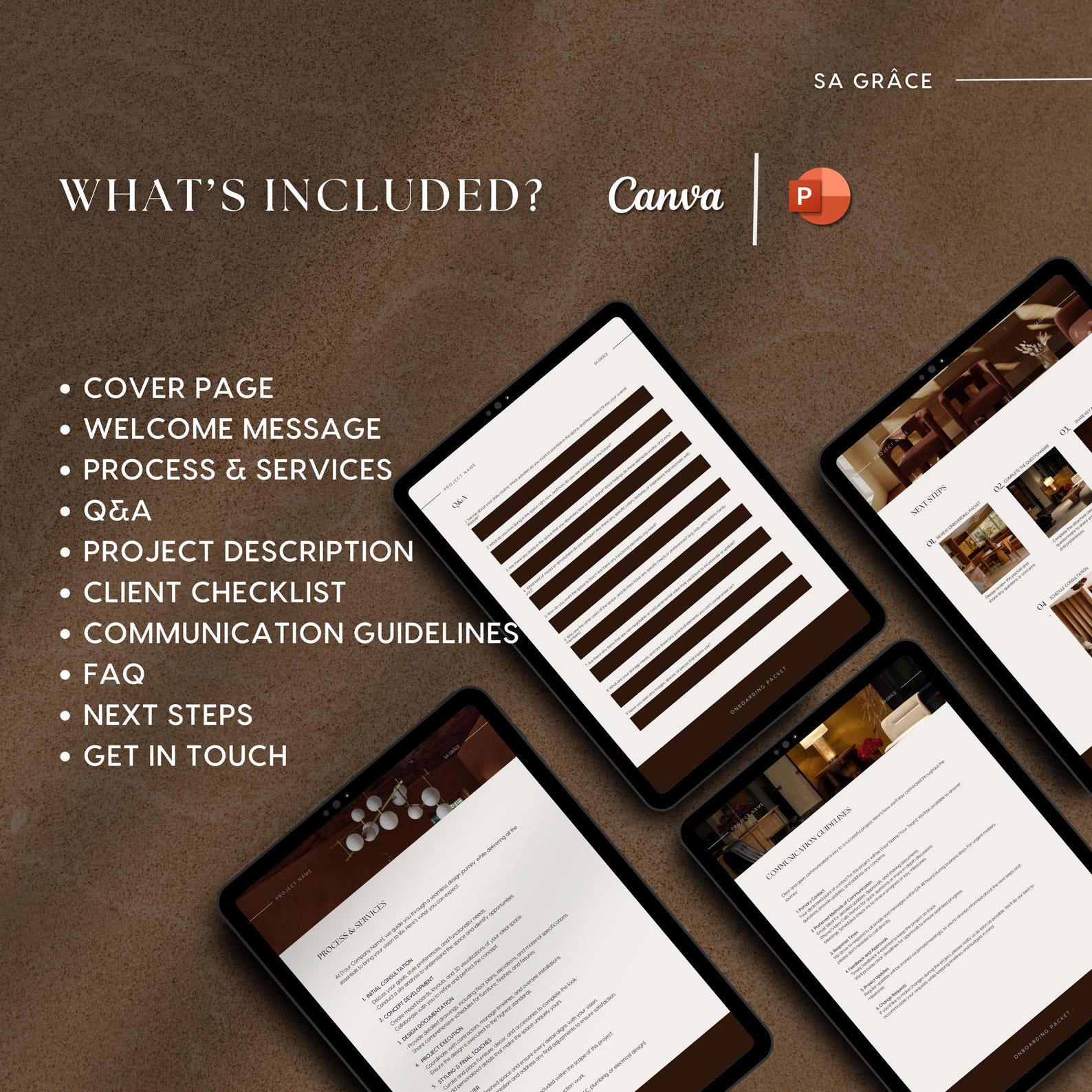 Interior Design Client Onboarding Packet | Luxury and Modern Canva ...