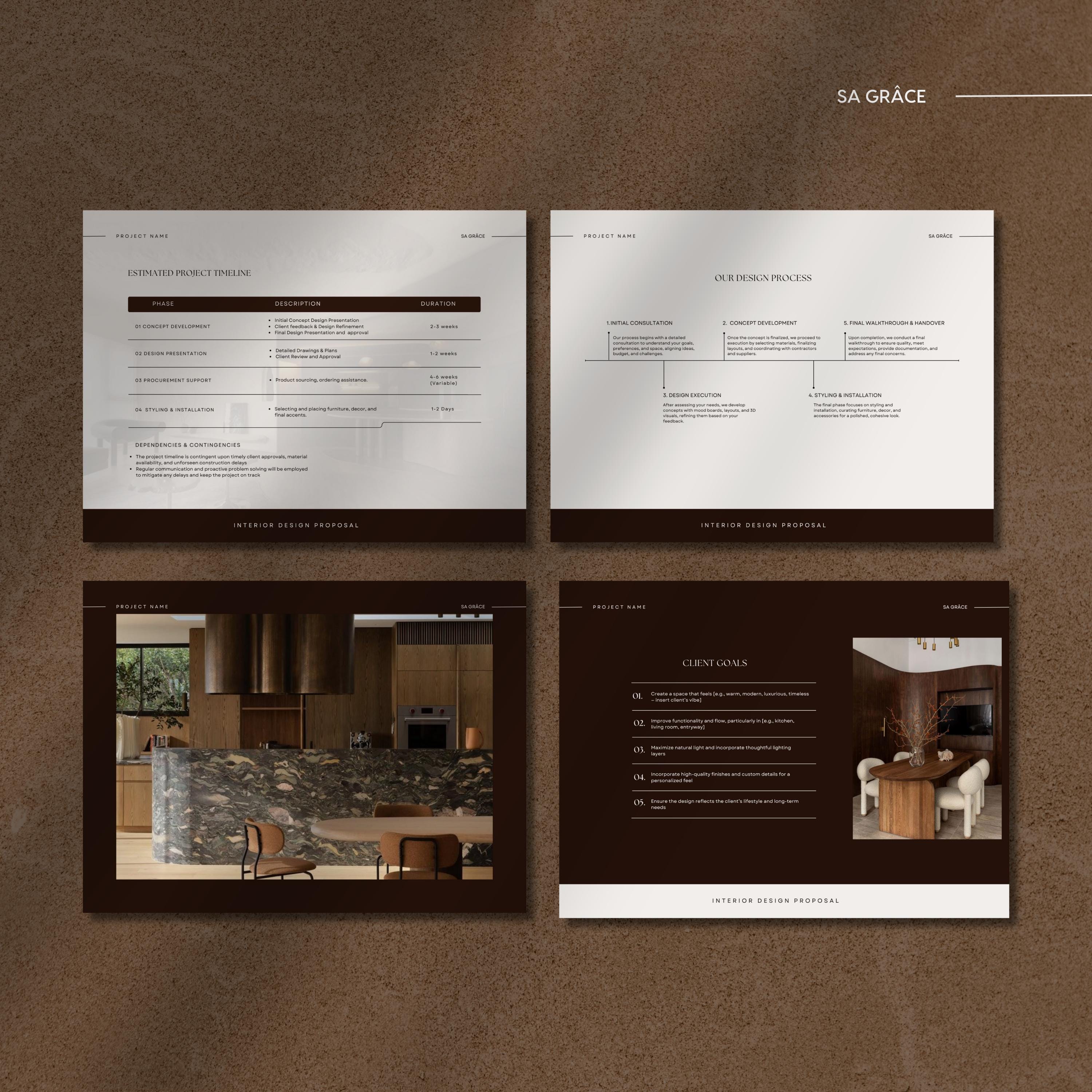 Interior Design Project Proposal Template: Canva & Powerpoint ...
