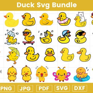 Duck Svg Bundle - Rubber Ducky Svg - Rubber Duck Svg - Duck Clipart - Duck Cut File - Duck Png - Rubber Duck Clipart - Yellow Duck Svg