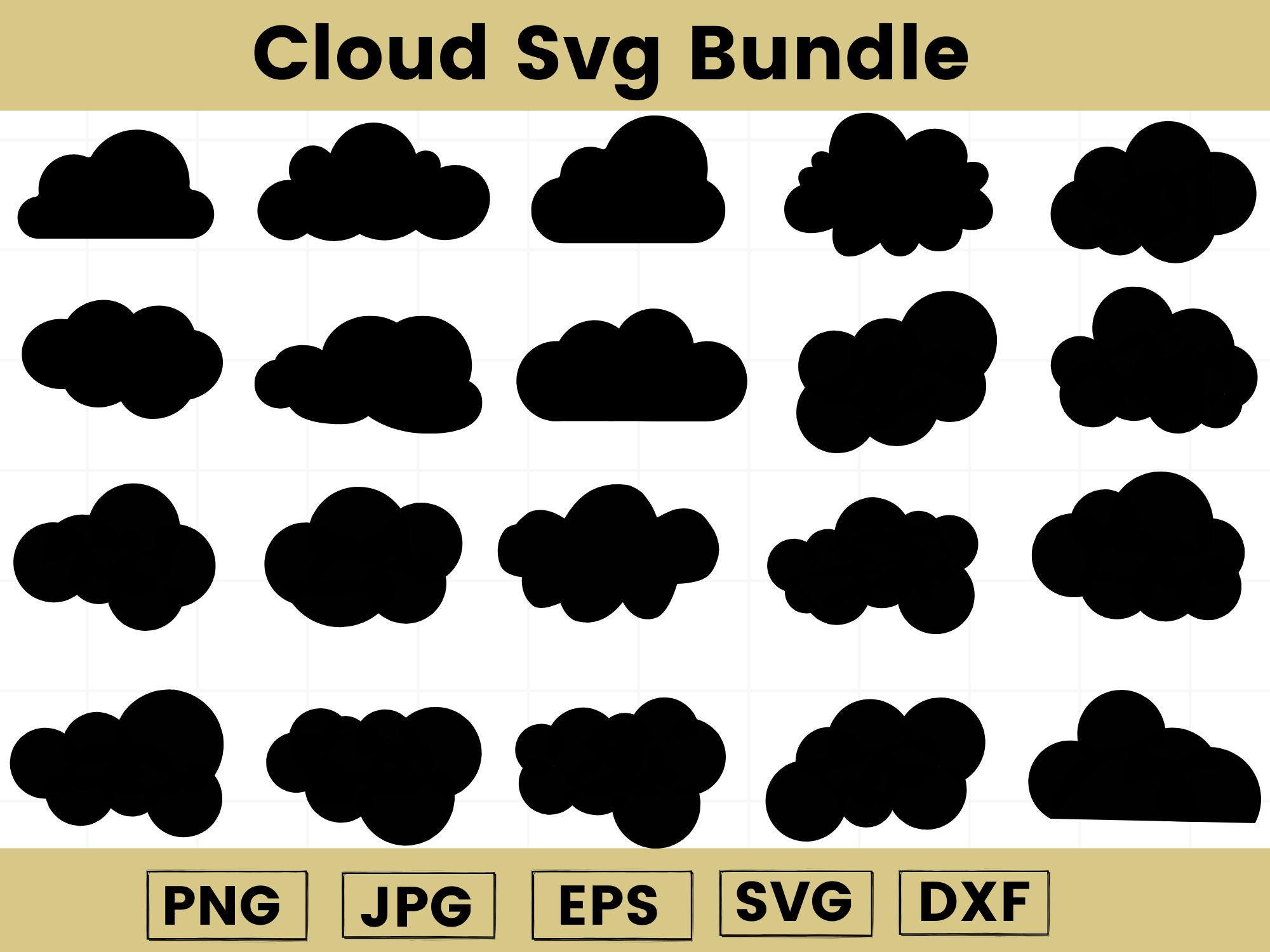 Cloud Svg File - Cloud Clipart - Cloud Bundle Svg - Cloud Clip Art ...