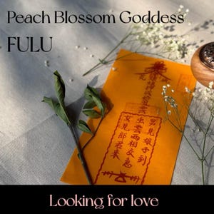 Blessed Chinese Peach Blossom Taoism Talisman for love promoting, personalized Amulet with actual effects, Taoism Fulu