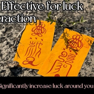 Fulu set 4: x2 effective for luck attraction, authentic Chinese Taoism Amulet with actual effects, personalized talisman
